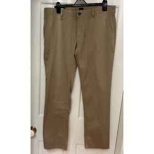 HUGO BOSS Cotton Blend Schino-Slim D Fitted Khaki Mens Pants 38x32‎